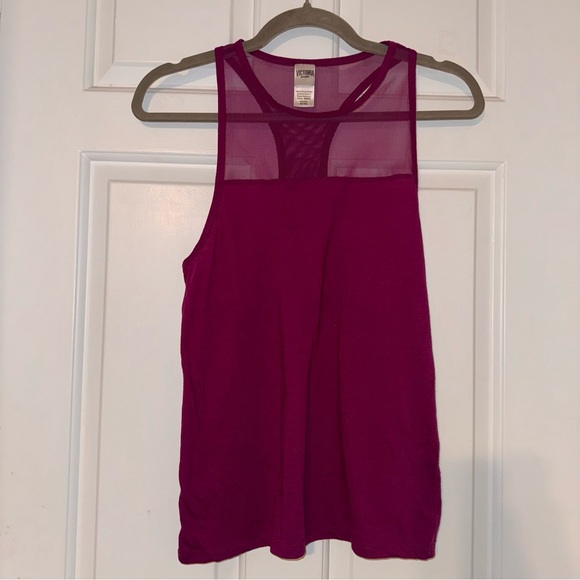 Victoria's Secret Sport Vibrant Purple Mesh racerback active Tank Top S - Picture 2 of 10